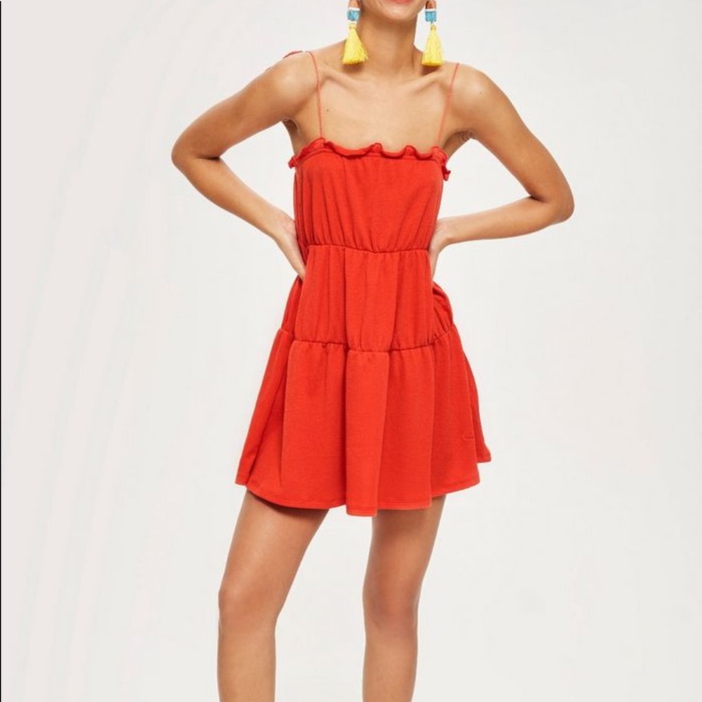 petite tassel tier sundress topshop